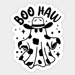 Boo Haw Cowboy Ghost Halloween Sticker